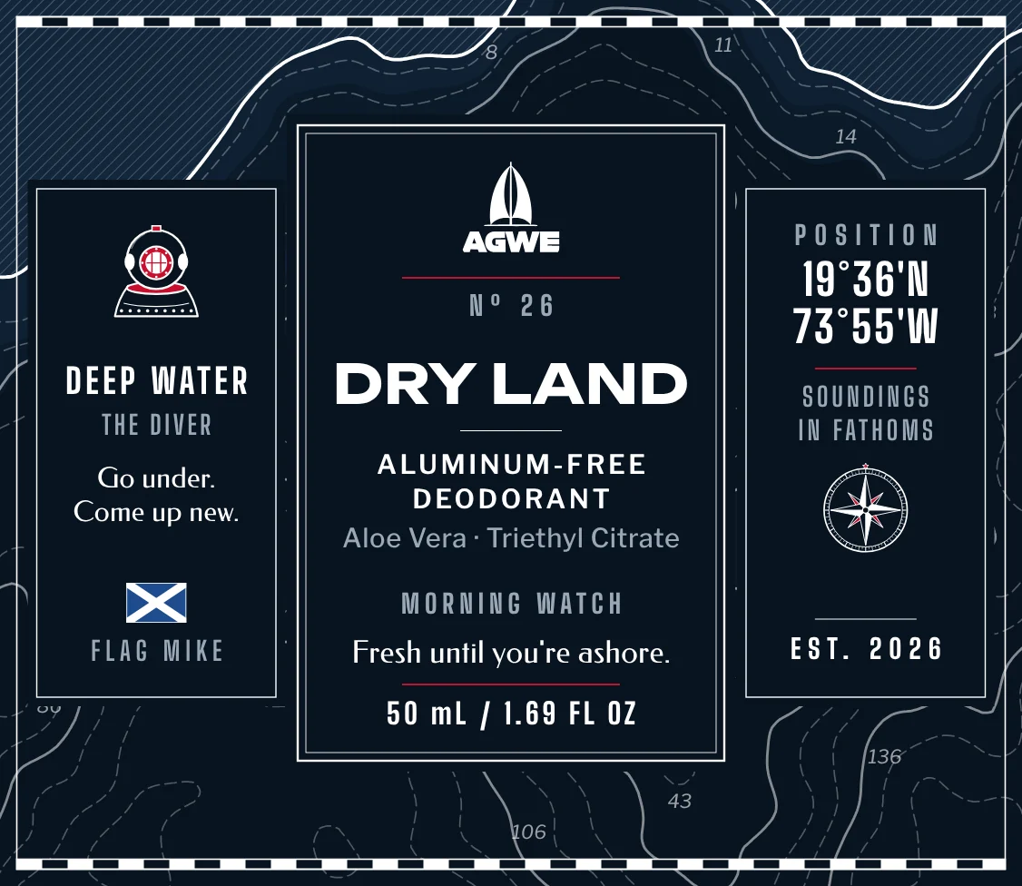 The full DRY LAND label, unrolled