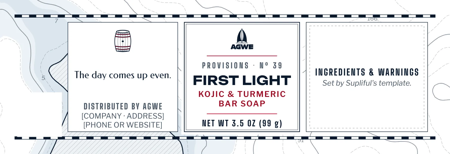 The full FIRST LIGHT label, unrolled