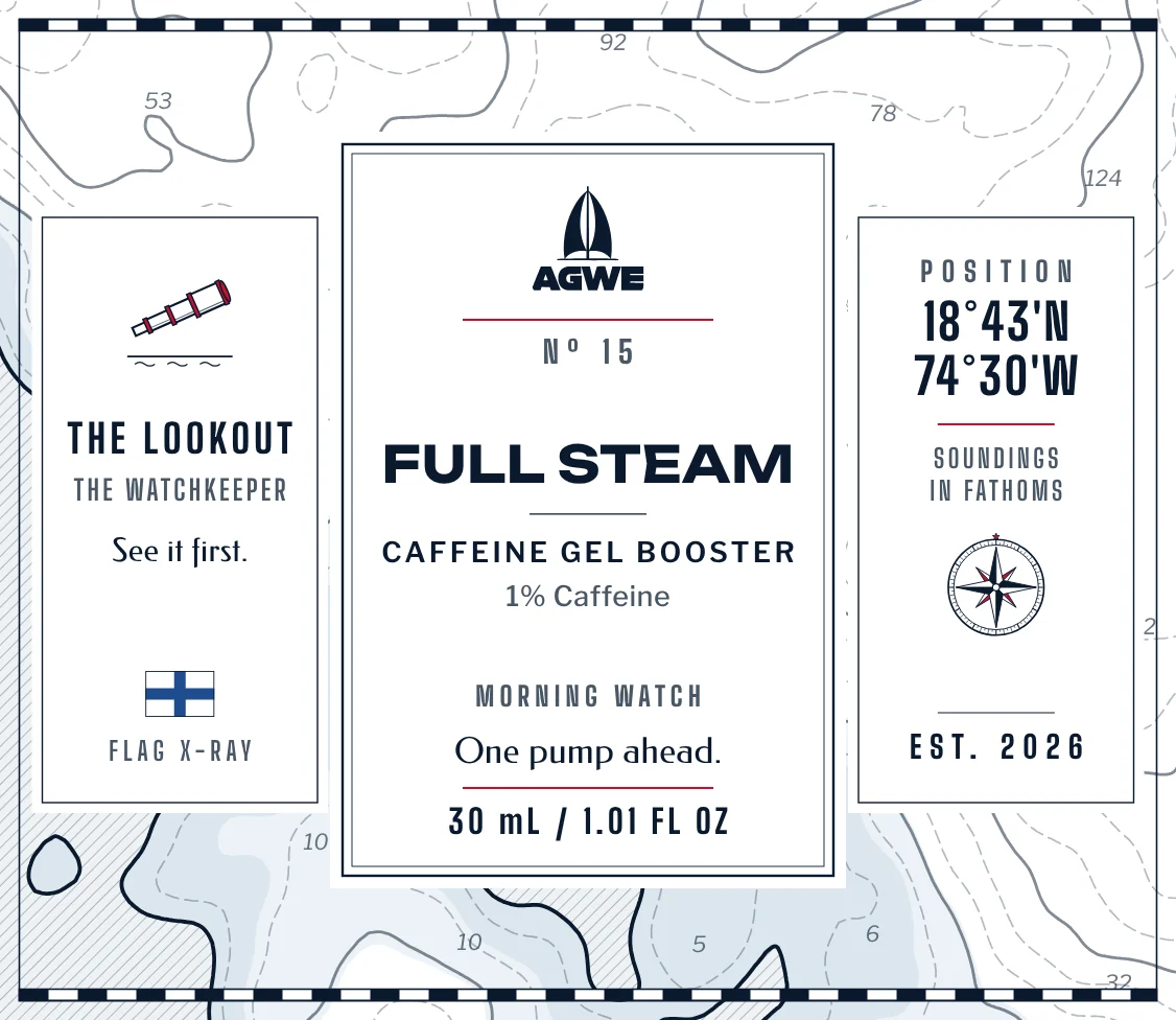 The full FULL STEAM label, unrolled
