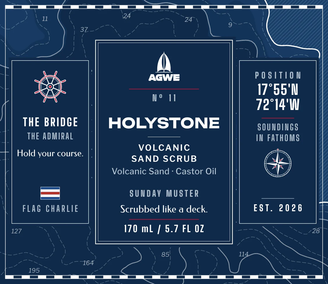 The full HOLYSTONE label, unrolled