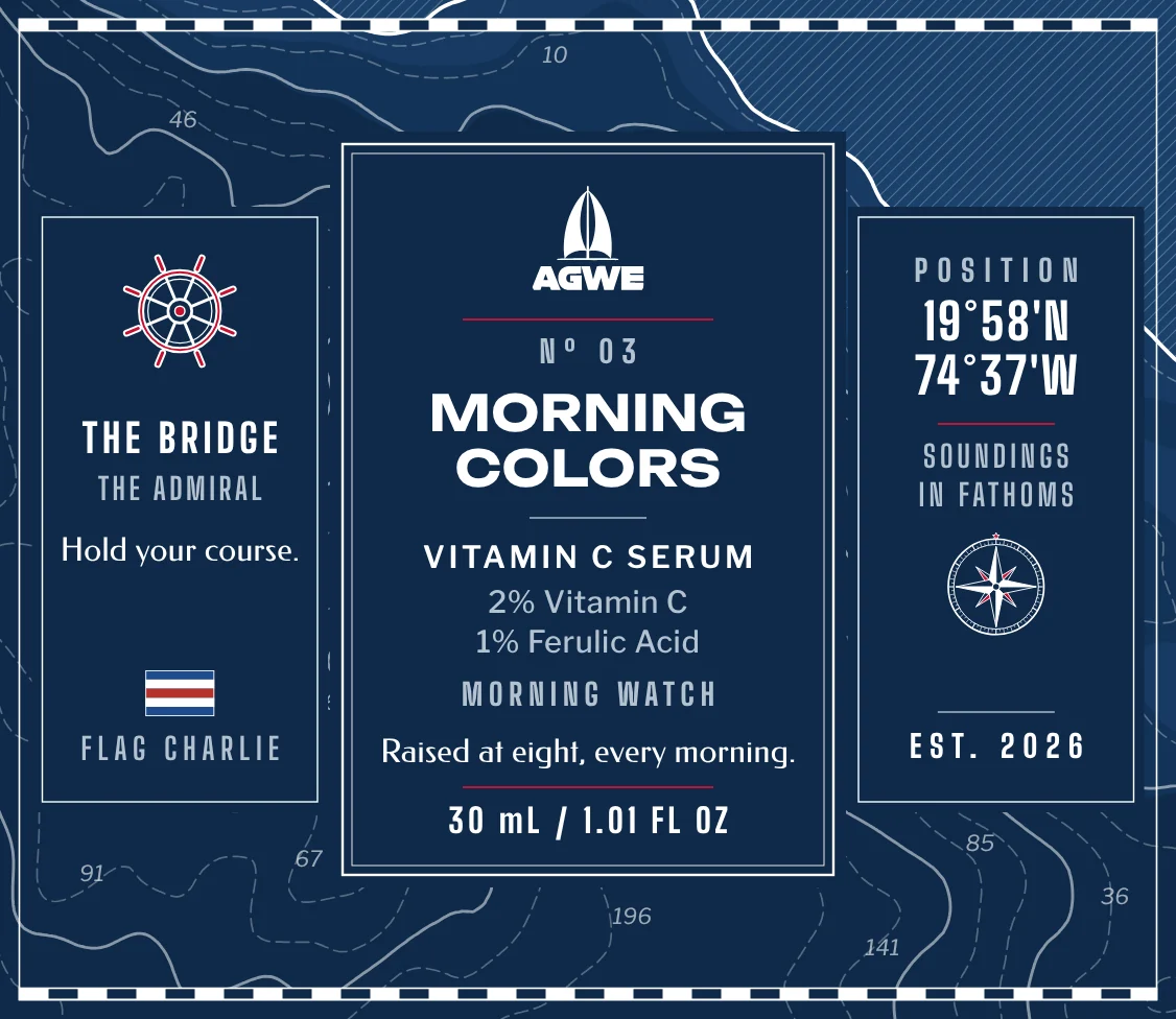 The full MORNING COLORS label, unrolled
