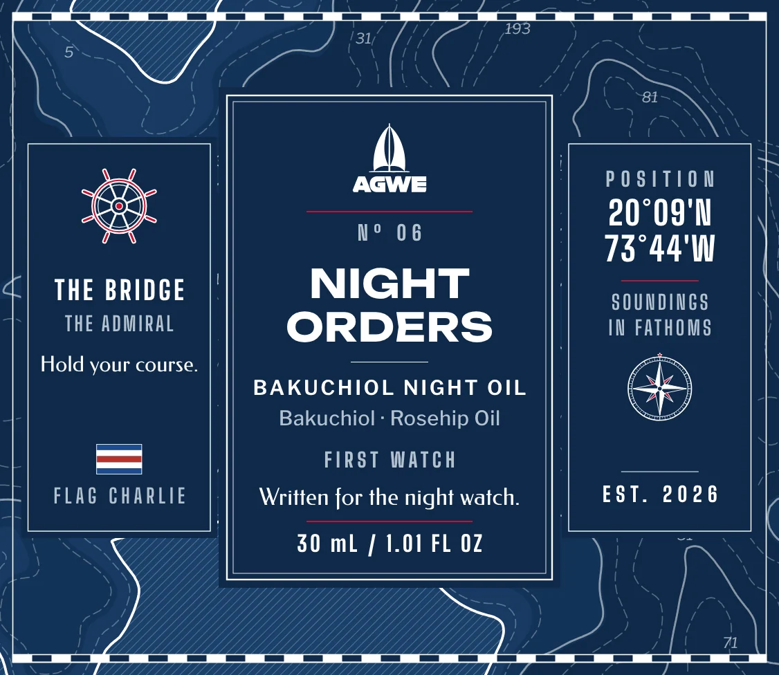 The full NIGHT ORDERS label, unrolled
