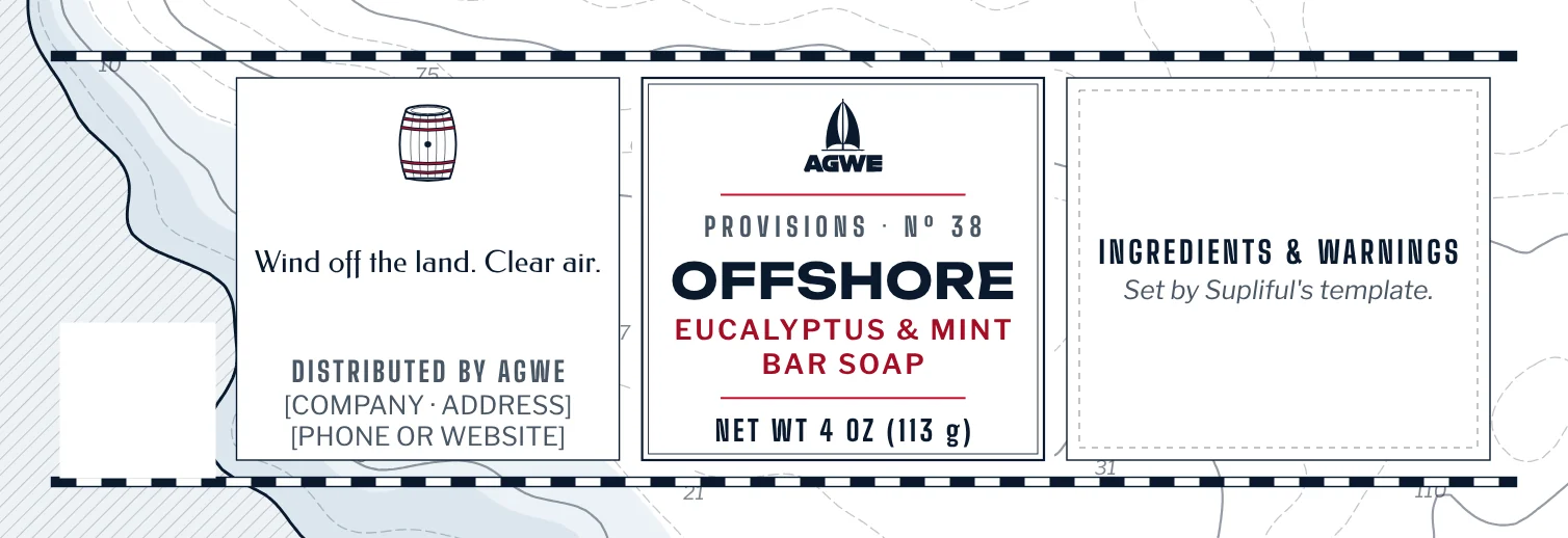 The full OFFSHORE label, unrolled
