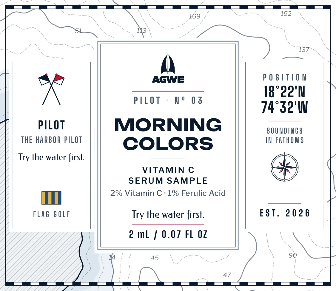 The full MORNING COLORS label, unrolled