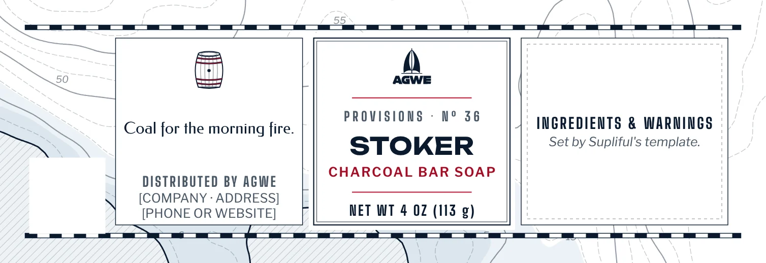 The full STOKER label, unrolled