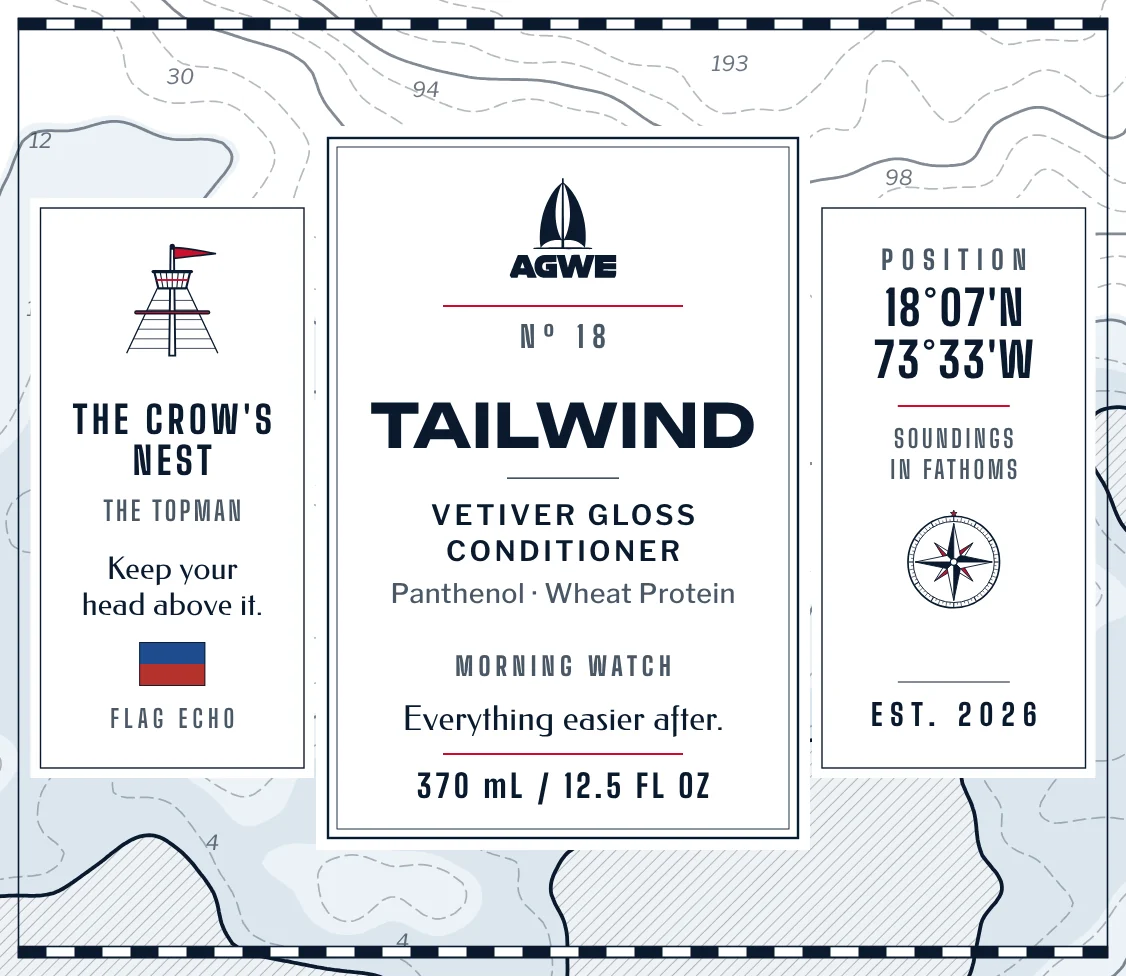 The full TAILWIND label, unrolled