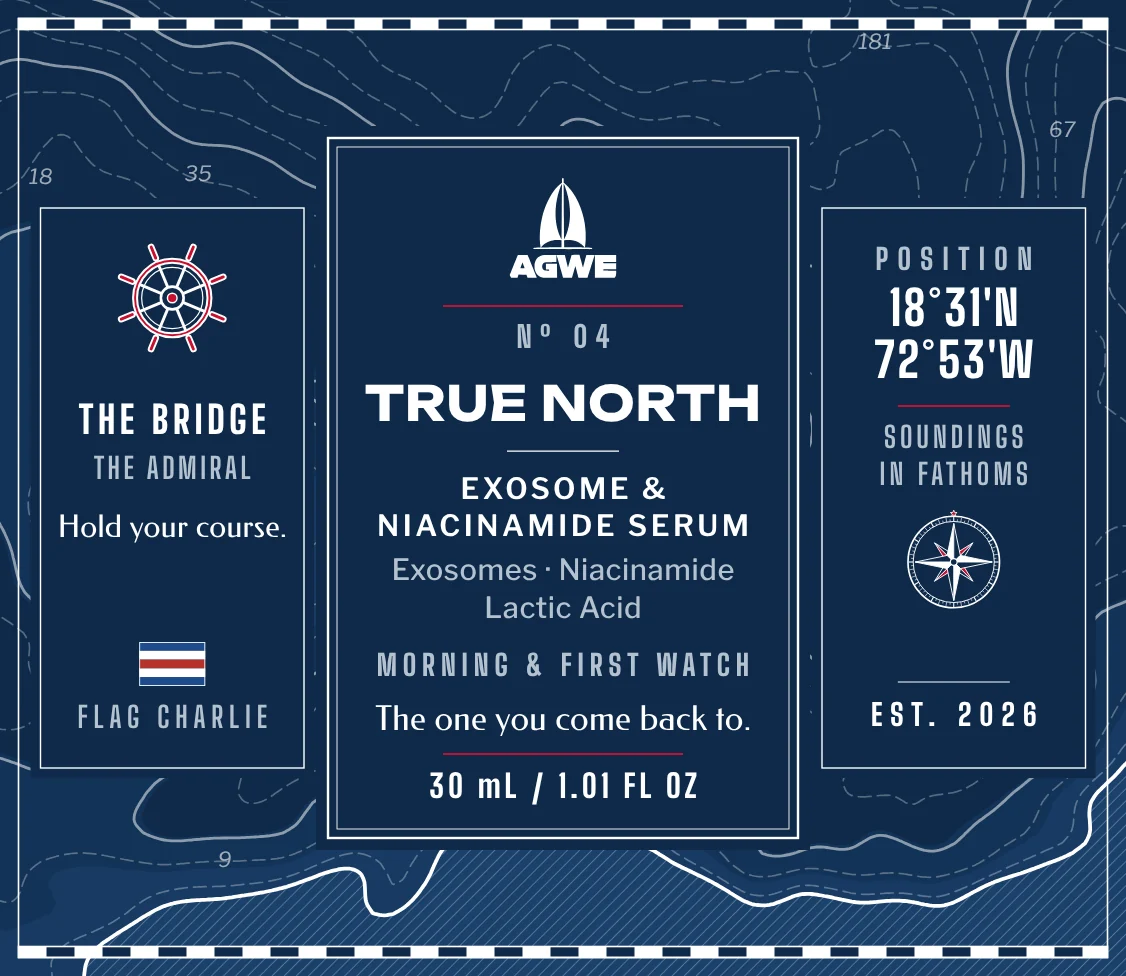 The full TRUE NORTH label, unrolled