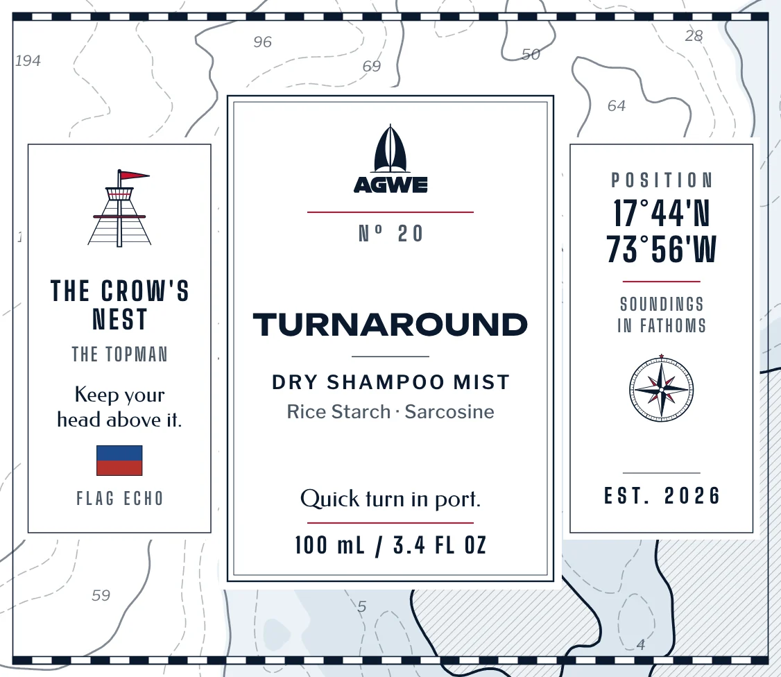 The full TURNAROUND label, unrolled