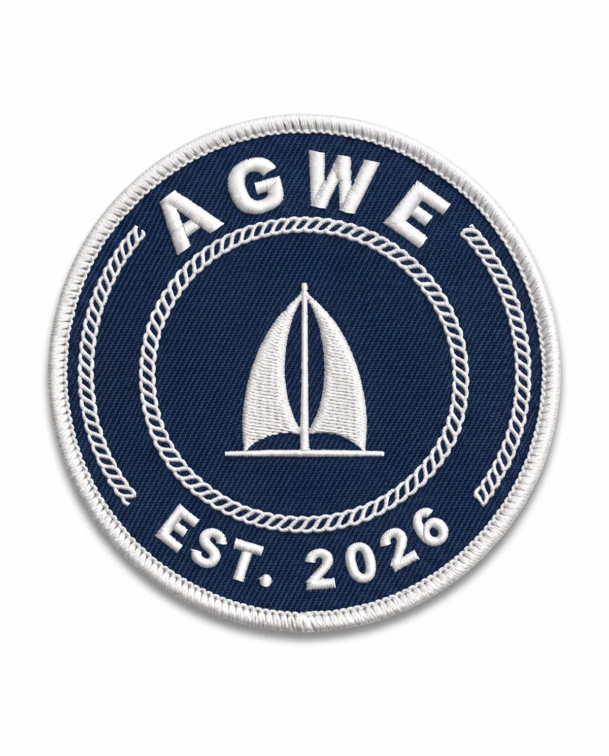 The Badge: Embroidered patch, merrowed edge